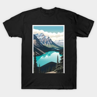 Peyto Lake Canada Illustration Drawing T-Shirt